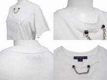 画像をギャラリービューアに読み込む, LOUIS VUITTON ルイヴィトン 21SS 半袖Tシャツ RW211W サイズXS チェーン 反転ロゴプリント ホワイト ブラック 美品 中古 4b004920