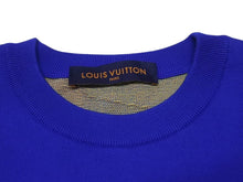 画像をギャラリービューアに読み込む, LOUIS VUITTON ルイヴィトン LVMインターシャＴシャツ ニット RM211M ZLW HKN15W コットンブルー マルチカラー サイズXS 美品 中古 4b004921