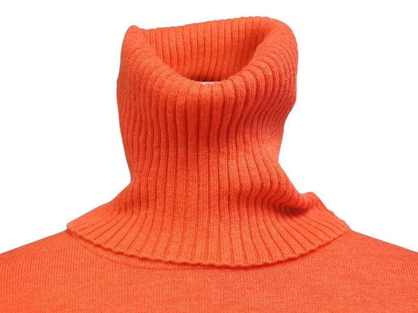 AMBUSH アンブッシュ ニット ハイネック ロゴ ウール ナイロン ポリウレタン レッド サイズ3 美品 中古 4b004922
