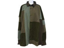 画像をギャラリービューアに読み込む, AMBUSH アンブッシュ パッチワークフリースシャツジャケット ポリエステル カーキ サイズ3 美品 中古 4b004924
