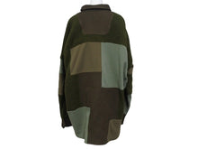 画像をギャラリービューアに読み込む, AMBUSH アンブッシュ パッチワークフリースシャツジャケット ポリエステル カーキ サイズ3 美品 中古 4b004924