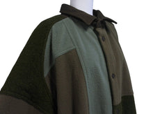 画像をギャラリービューアに読み込む, AMBUSH アンブッシュ パッチワークフリースシャツジャケット ポリエステル カーキ サイズ3 美品 中古 4b004924