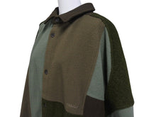 画像をギャラリービューアに読み込む, AMBUSH アンブッシュ パッチワークフリースシャツジャケット ポリエステル カーキ サイズ3 美品 中古 4b004924