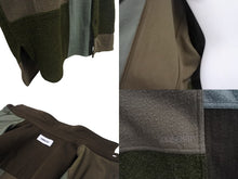 画像をギャラリービューアに読み込む, AMBUSH アンブッシュ パッチワークフリースシャツジャケット ポリエステル カーキ サイズ3 美品 中古 4b004924