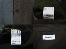 画像をギャラリービューアに読み込む, AMBUSH アンブッシュ パッチワークフリースシャツジャケット ポリエステル カーキ サイズ3 美品 中古 4b004924