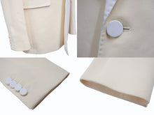 画像をギャラリービューアに読み込む, 極美品 SAINT LAURENT PARIS サンローランパリ 15AW テーラードジャケット 393101 Y699J サイズ48 シングル ウール モヘヤ 中古 4b004926