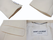 画像をギャラリービューアに読み込む, 極美品 SAINT LAURENT PARIS サンローランパリ 15AW テーラードジャケット 393101 Y699J サイズ48 シングル ウール モヘヤ 中古 4b004926