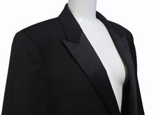 画像をギャラリービューアに読み込む, SAINT LAURENT PARIS サンローラン パリ ジャケット 392891 ブラック サイズ50 ウール 美品 中古 4b004927