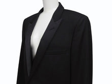 画像をギャラリービューアに読み込む, SAINT LAURENT PARIS サンローラン パリ ジャケット 392891 ブラック サイズ50 ウール 美品 中古 4b004927