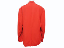 画像をギャラリービューアに読み込む, BALENCIAGA バレンシアガ オーバーサイズ ナイロンジャケット 623794 サイズ1 ロゴプリント レッド 20年製 美品 中古 4b004963