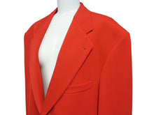 画像をギャラリービューアに読み込む, VERSACE ヴェルサーチ テーラードジャケット ラナウール レッド サイズ50 ゴールド金具 美品 中古 4b004928