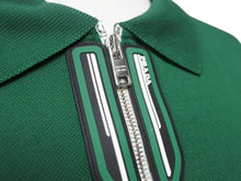 画像をギャラリービューアに読み込む, 極美品 PRADA プラダ ジップアップ ポロシャツ 半袖 98339 トップス コットン グリーン サイズXL 中古 4b004932