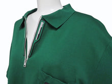 画像をギャラリービューアに読み込む, 極美品 PRADA プラダ ジップアップ ポロシャツ 半袖 98339 トップス コットン グリーン サイズXL 中古 4b004932
