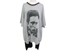 極美品 RAF SIMONS ラフシモンズ The Clash サマーニット 915568 スカーフドッキング ラメ シルバー レーヨン ポリエステル サイズXS 中古 4b004934