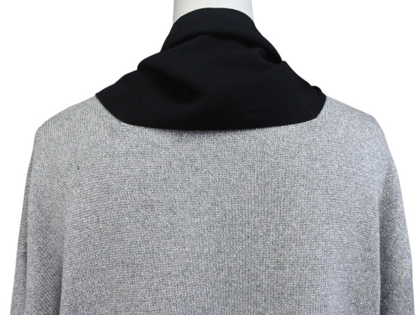 極美品 RAF SIMONS ラフシモンズ The Clash サマーニット 915568 スカーフドッキング ラメ シルバー レーヨン ポリエステル サイズXS 中古 4b004934