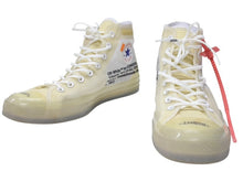 画像をギャラリービューアに読み込む, CONVERSE × OFF-WHITE コンバース オフホワイト CHUCK TAYLOR ALL-STAR VULCANIZED チャックテイラー スニーカー 162204C ホワイト サイズ29.5 美品 中古 4b004936