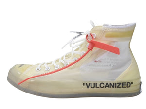 CONVERSE × OFF-WHITE コンバース オフホワイト CHUCK TAYLOR ALL-STAR VULCANIZED チャックテイラー スニーカー 162204C ホワイト サイズ29.5 美品 中古 4b004936
