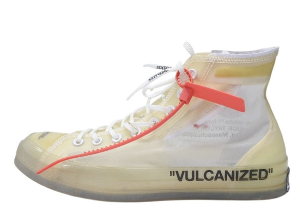 CONVERSE × OFF-WHITE コンバース オフホワイト CHUCK TAYLOR ALL-STAR VULCANIZED チャックテイラー スニーカー 162204C ホワイト サイズ29.5 美品 中古 4b004936