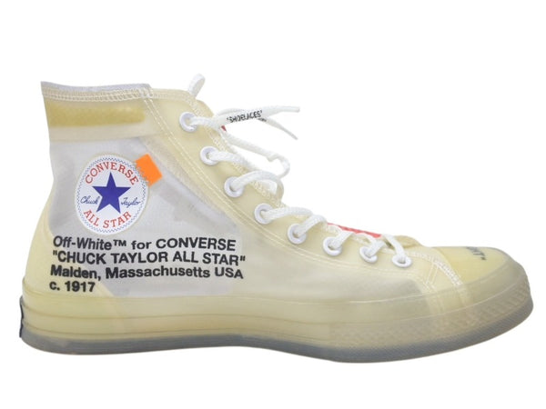 CONVERSE × OFF-WHITE コンバース オフホワイト CHUCK TAYLOR ALL-STAR VULCANIZED チャックテイラー スニーカー 162204C ホワイト サイズ29.5 美品 中古 4b004936