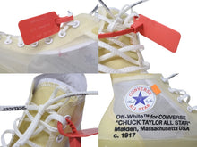 画像をギャラリービューアに読み込む, CONVERSE × OFF-WHITE コンバース オフホワイト CHUCK TAYLOR ALL-STAR VULCANIZED チャックテイラー スニーカー 162204C ホワイト サイズ29.5 美品 中古 4b004936