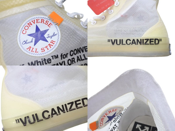 CONVERSE × OFF-WHITE コンバース オフホワイト CHUCK TAYLOR ALL-STAR VULCANIZED チャックテイラー スニーカー 162204C ホワイト サイズ29.5 美品 中古 4b004936