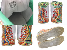 画像をギャラリービューアに読み込む, adidas アディダス ハイカットスニーカー スタンスミスmid ハンドペイントレザー ホワイト マルチカラー サイズUS12 美品 中古 4b004937