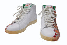 画像をギャラリービューアに読み込む, adidas アディダス ハイカットスニーカー スタンスミスmid ハンドペイントレザー ホワイト マルチカラー サイズUS12 美品 中古 4b004937
