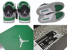 Load image into Gallery viewer, 新品未使用 Nike ナイキ Air Jordan 3 エアージョーダン3 スニーカー CT8532-030 レザー パイングリーン ブラック サイズ11 中古 4b004940