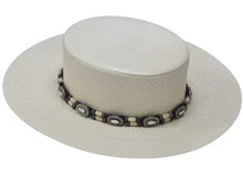 Load image into Gallery viewer, 極美品 SAINT LAURENT サンローラン ウエスタン ストロー ハット ホワイト アイボリー 美品 中古 4b004943