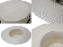 Load image into Gallery viewer, 極美品 SAINT LAURENT サンローラン ウエスタン ストロー ハット ホワイト アイボリー 美品 中古 4b004943