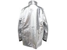 Load image into Gallery viewer, Calvin Klein カルバンクライン 比翼ジャケット アウター サイズ38 コットン ポリウレタンコーティング シルバー ブラック 美品 中古 4b004946