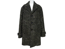画像をギャラリービューアに読み込む, 極美品 CELINE セリーヌ チェスターコート 2M159264F サイズ48 アクリル 金属繊維 ブラック ゴールド 中古 4b004947