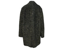 画像をギャラリービューアに読み込む, 極美品 CELINE セリーヌ チェスターコート 2M159264F サイズ48 アクリル 金属繊維 ブラック ゴールド 中古 4b004947