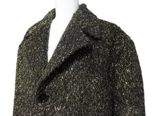 画像をギャラリービューアに読み込む, 極美品 CELINE セリーヌ チェスターコート 2M159264F サイズ48 アクリル 金属繊維 ブラック ゴールド 中古 4b004947