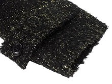 画像をギャラリービューアに読み込む, 極美品 CELINE セリーヌ チェスターコート 2M159264F サイズ48 アクリル 金属繊維 ブラック ゴールド 中古 4b004947