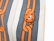 Load image into Gallery viewer, LOUIS VUITTON ルイヴィトン ストライプ チェーン シャツ パジャマ 1A50XL オレンジ ホワイト サイズL 美品 中古 4b004949