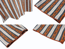 Load image into Gallery viewer, LOUIS VUITTON ルイヴィトン ストライプ チェーン シャツ パジャマ 1A50XL オレンジ ホワイト サイズL 美品 中古 4b004949