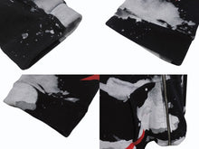 画像をギャラリービューアに読み込む, OFF-WHITE オフホワイト リキッド ペイント ジップアップ パーカー ブラック レッド コットン シルバー金具 サイズXL 美品 中古 4b004952