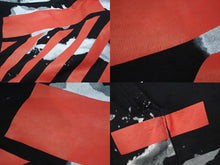 画像をギャラリービューアに読み込む, OFF-WHITE オフホワイト リキッド ペイント ジップアップ パーカー ブラック レッド コットン シルバー金具 サイズXL 美品 中古 4b004952