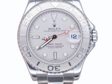 Load image into Gallery viewer, 極美品 ROLEX ロレックス YACHTMASTER ヨットマスター 腕時計 168622 ロレジウム ボーイズサイズ(35mm) シルバー 中古 4b004965