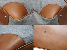 Load image into Gallery viewer, Brunello Cucinelli ブルネロクチネリ カントリーバッグ ビジネスバッグ レザー ウール ブラウン グレー シルバー金具 美品 中古 4b004968