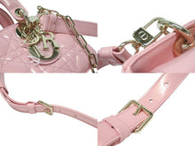 Load image into Gallery viewer, 極美品 Christian Dior クリスチャンディオール Lady Dior レディディオール スモール 2WAYバッグ ピンク ヴェルニ 中古 4b004970