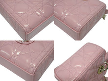 Load image into Gallery viewer, 極美品 Christian Dior クリスチャンディオール Lady Dior レディディオール スモール 2WAYバッグ ピンク ヴェルニ 中古 4b004970