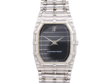 画像をギャラリービューアに読み込む, AUDEMARS PIGUET オーデマピゲ BAMBOO QZ バンブー クォーツ 黒文字盤 金無垢 750 WG 60.6g 美品 中古 4b004972