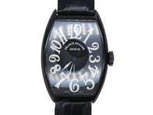 Load image into Gallery viewer, FRANCK MULLER フランクミュラー カサブランカ ノアール Ref.5850 SC CASA NR 100本限定 腕時計 黒文字盤 型押し革ベルト 自動巻き 美品 中古 4b004978