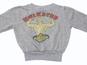 Hulk Hogan ハルクホーガン プリント 子供用トレーナー プロレス ヴィンテージ グレー サイズM 美品 中古 4b004980