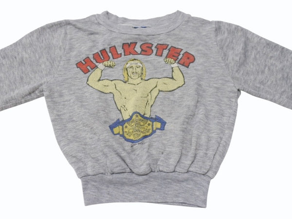 Hulk Hogan ハルクホーガン プリント 子供用トレーナー プロレス ヴィンテージ グレー サイズM 美品 中古 4b004980