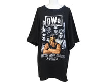 画像をギャラリービューアに読み込む, 極美品 VINTAGE ヴィンテージ 90s nWo New World Order WHITE AND BLACK ATTACK Tシャツ サイズXL 1999年 プロレス 中古 4b004985