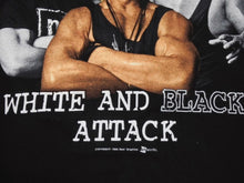 画像をギャラリービューアに読み込む, 極美品 VINTAGE ヴィンテージ 90s nWo New World Order WHITE AND BLACK ATTACK Tシャツ サイズXL 1999年 プロレス 中古 4b004985