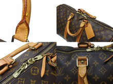 画像をギャラリービューアに読み込む, LOUIS VUITTON ルイヴィトン キーポル バンドリエール45 ボストンバッグ M41418 モノグラム ブラウン ゴールド金具 美品 中古 4b004988